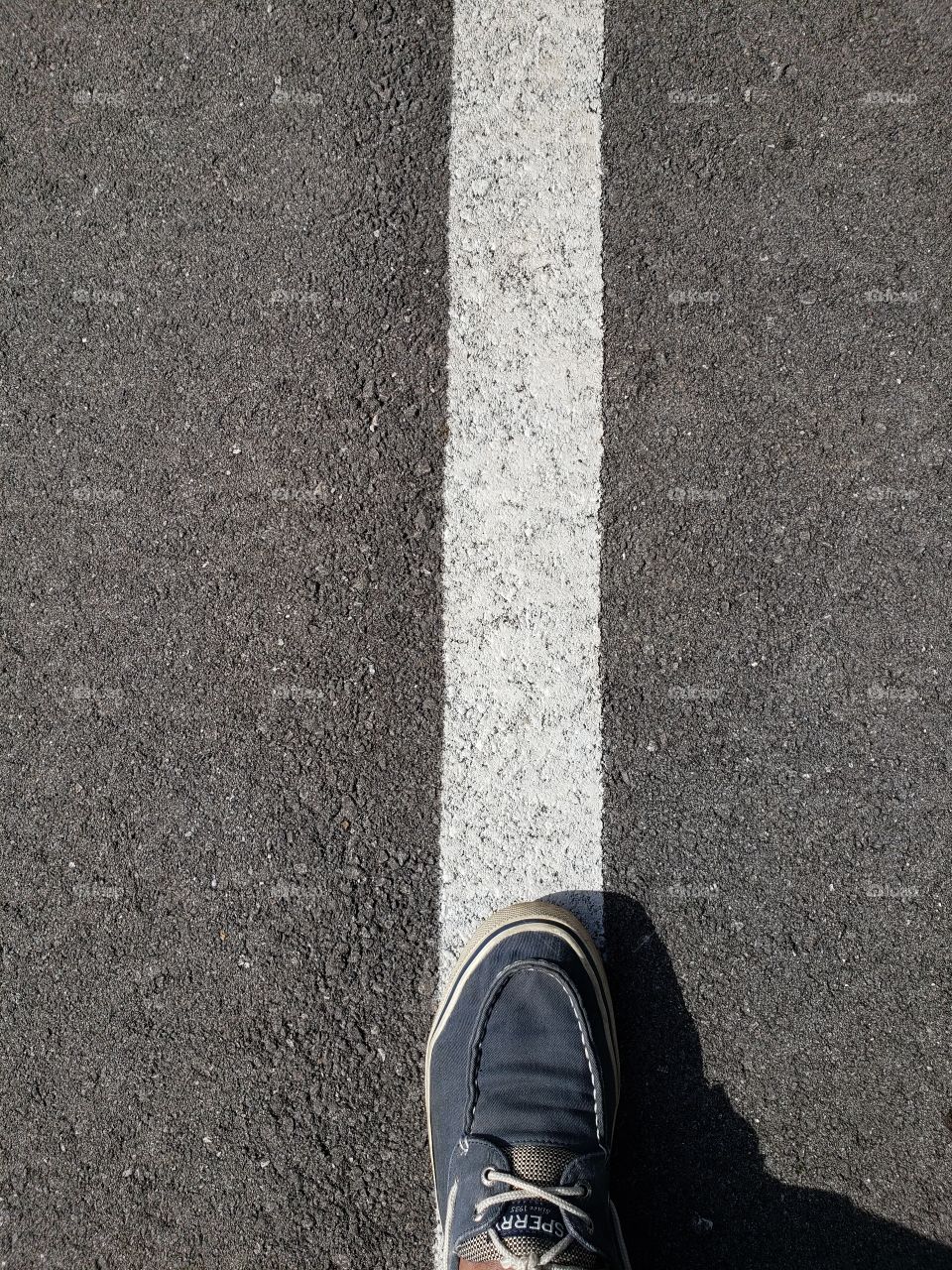 Walking a straight line.