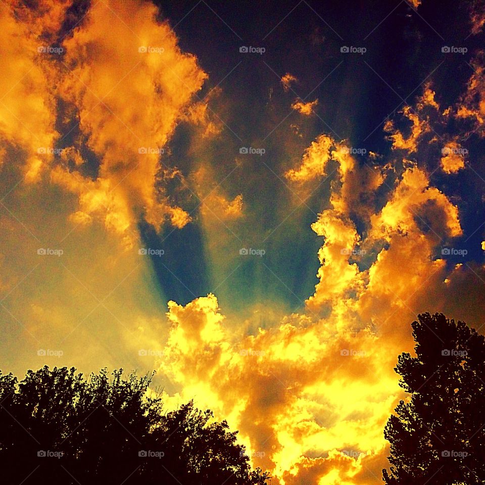 Low angle view of dramatic sky