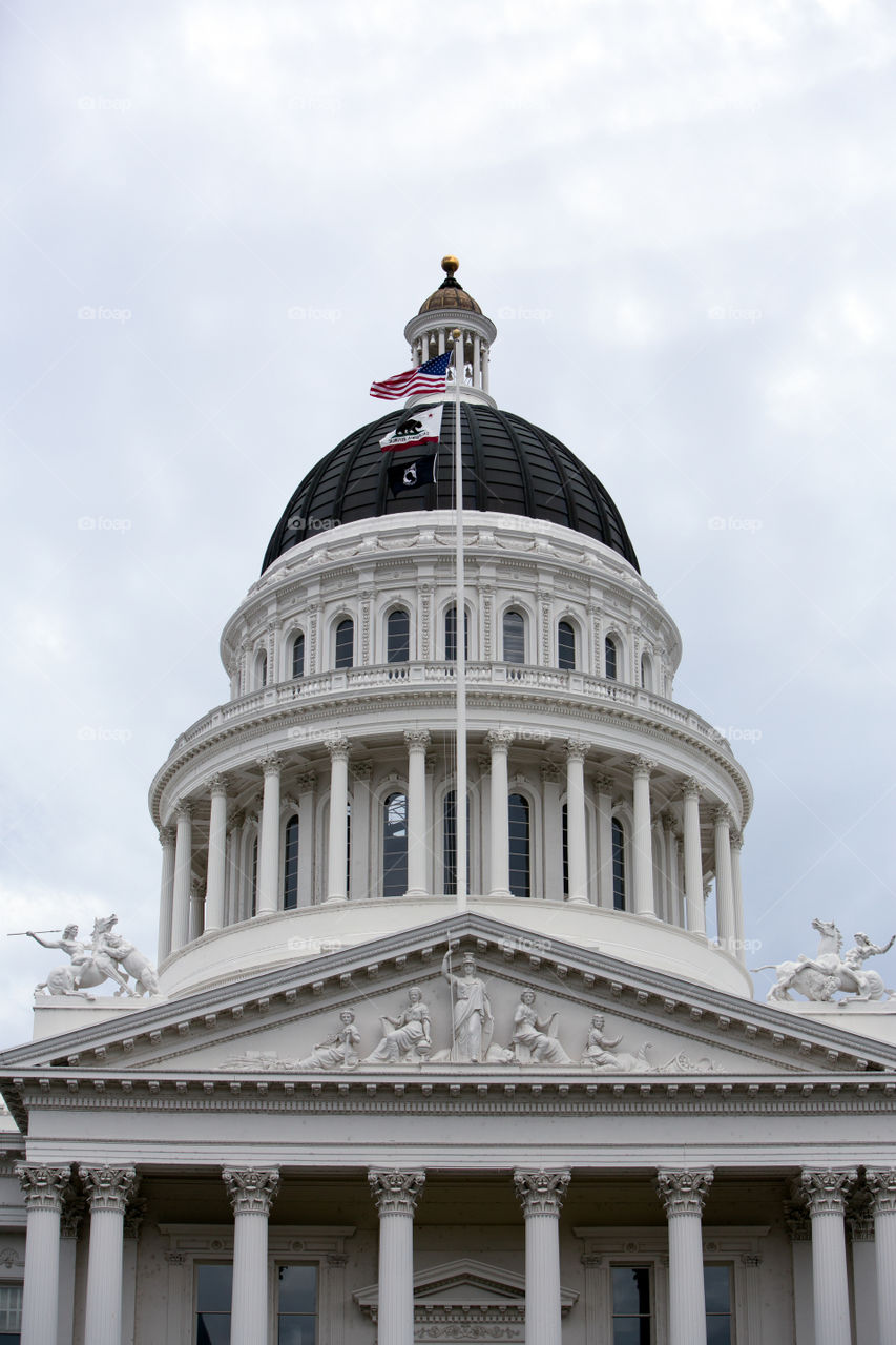 Sacramento state capitol building some close up 