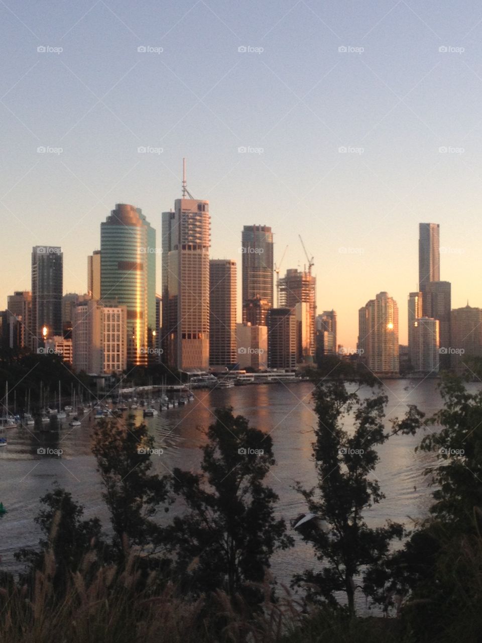 City Waterfront Golden Hour