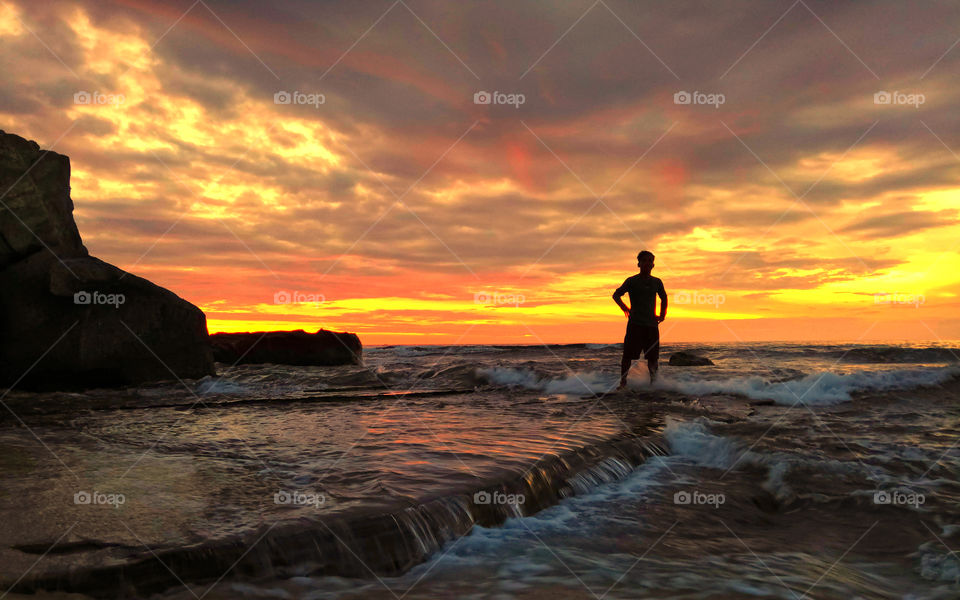 Sunset on a beach