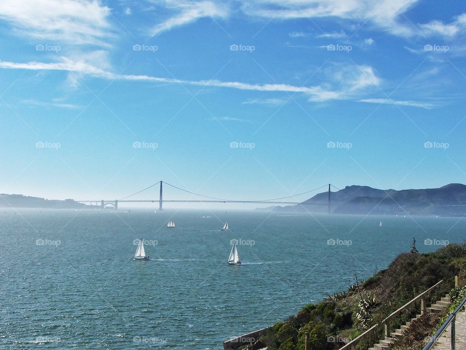 Looking to the Golden Gate Bridge, San Fransisco