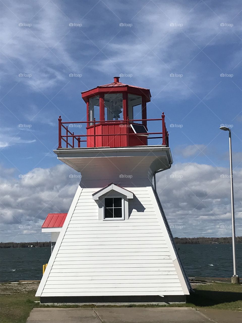 Red and white lighthouse