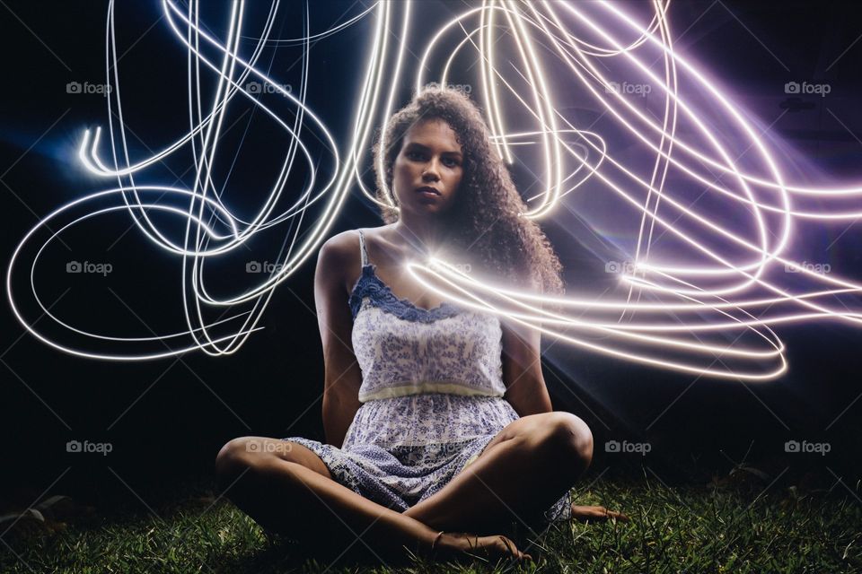 Long exposure portrait