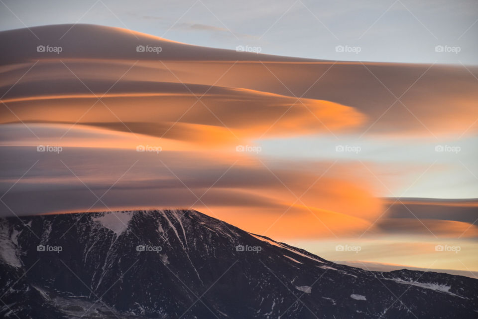 Sunrise over Volcano, Mt. Adam's Washington in Gifford Pinchot National Forest