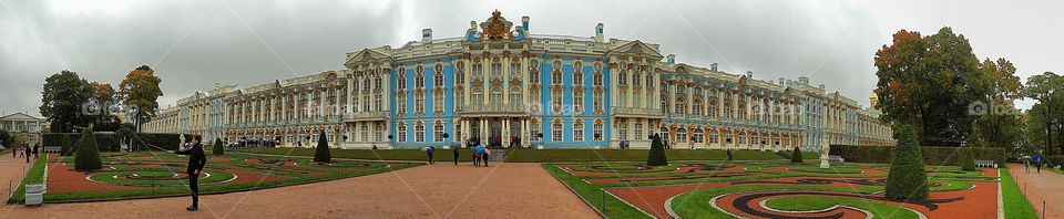 Pushkin palace panoramic view