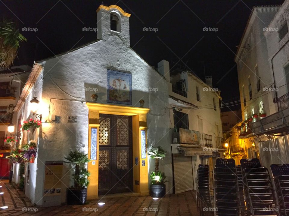 Marbella Old town by night