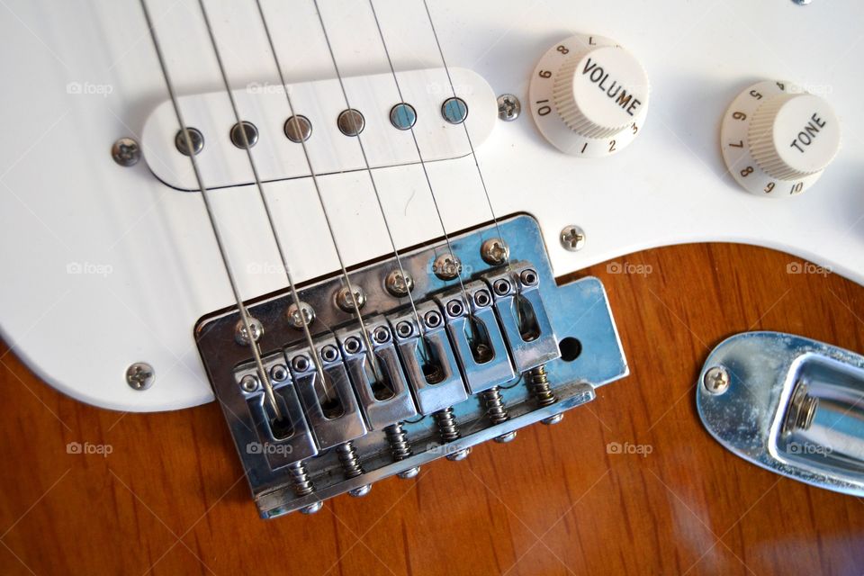 Detail of a electric guitar
