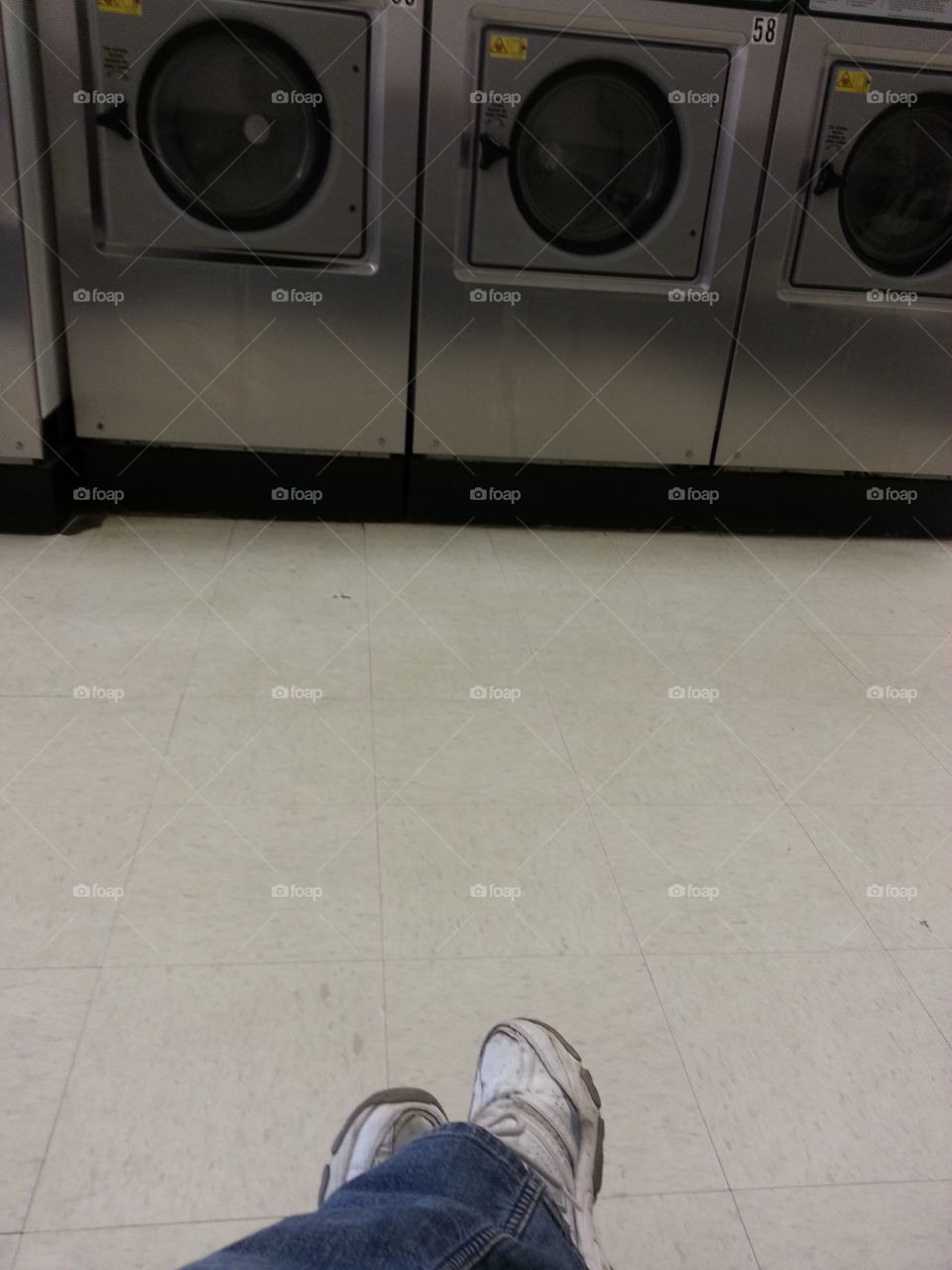 At the laundramat