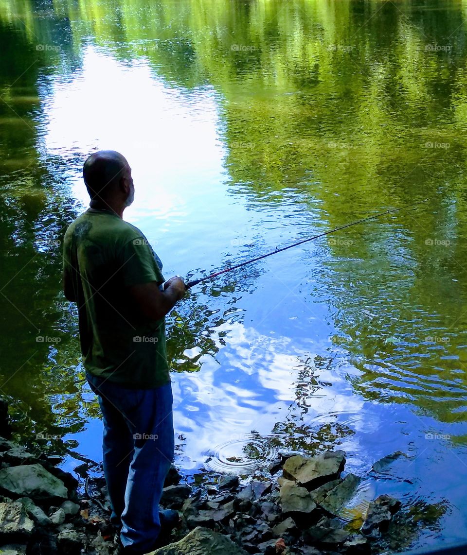 fishing at the river