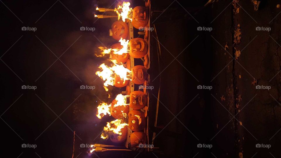 burning of the Jack o lanterns