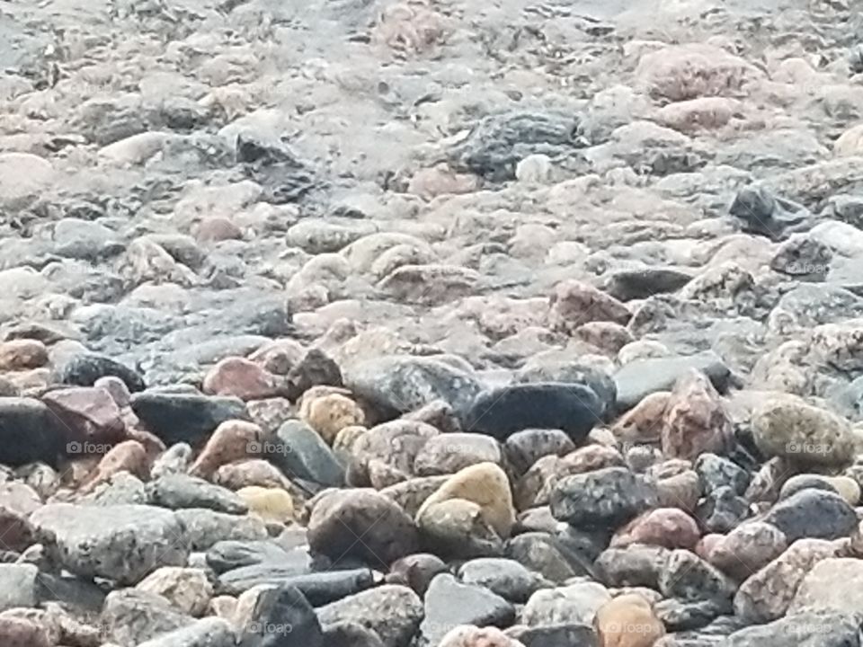 pebbles seascape