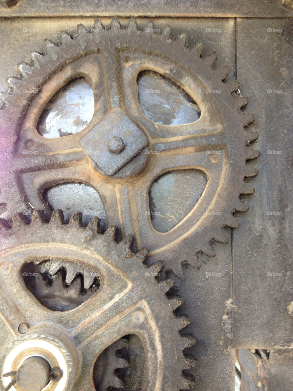 Machinery gear on industrial facility