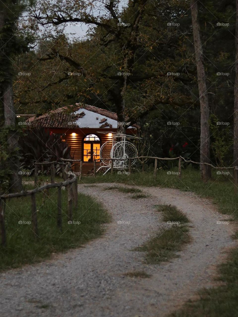 A way to heaven... a way to a forest hut... peace and happiness