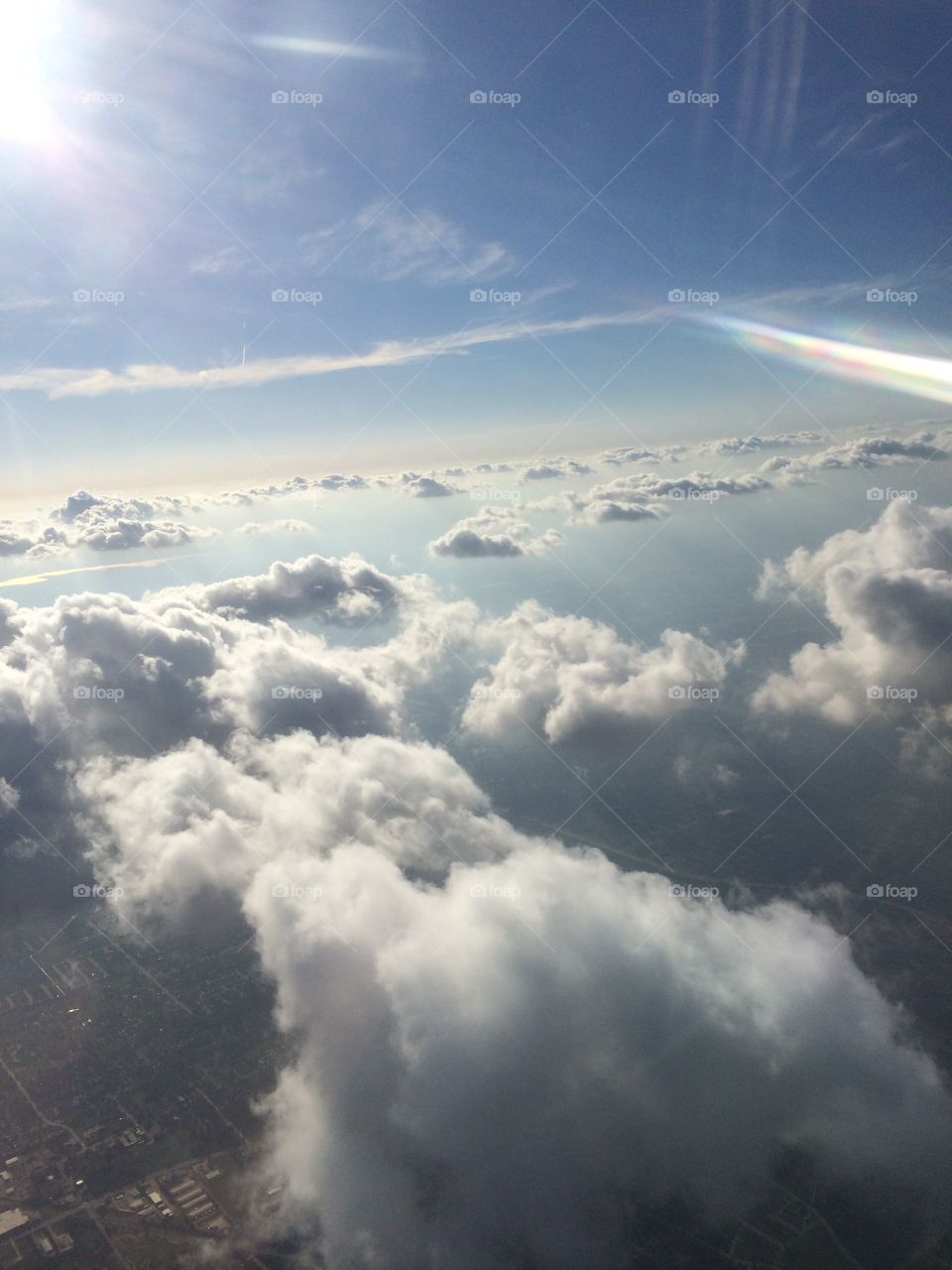 Above The Clouds. Clouds from an airplane