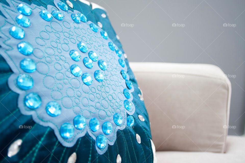 Blue pillow