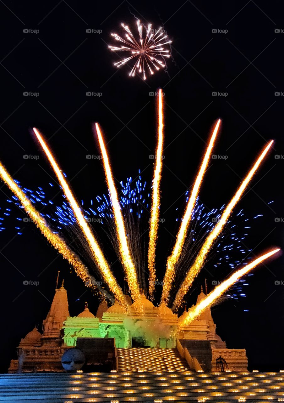 fireworks on festival of diwali...