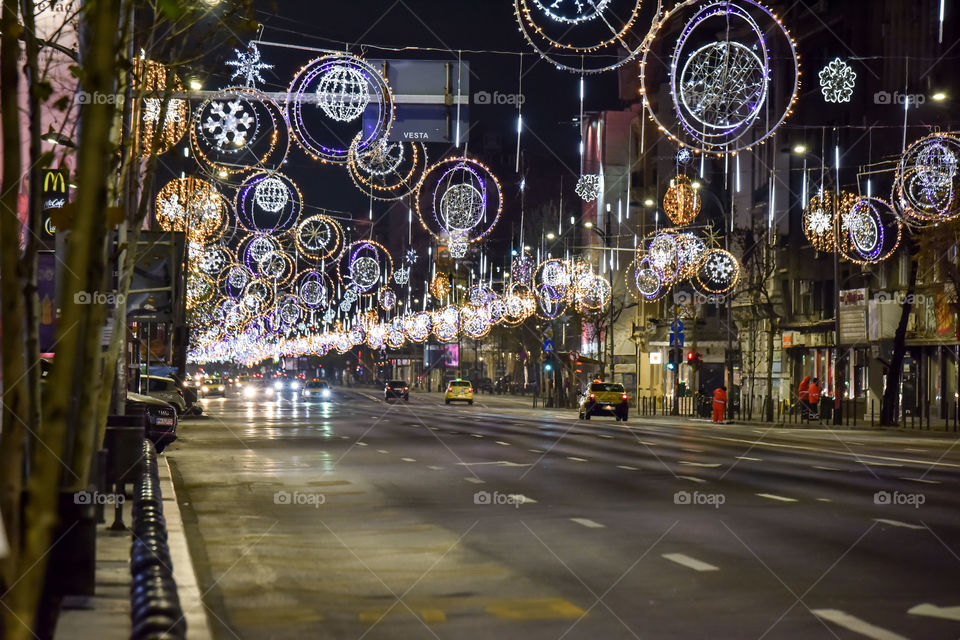 Christmas decorations in bucharest