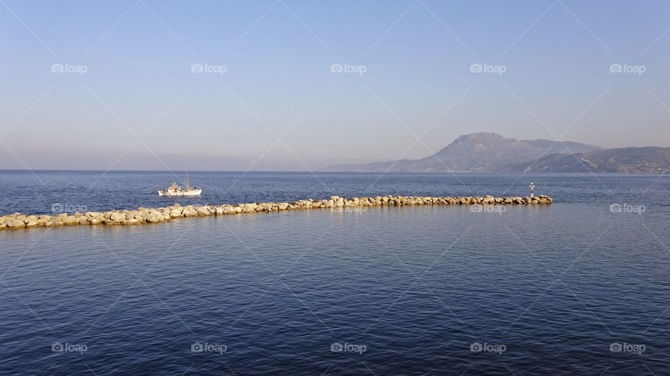 Groyne in the sea