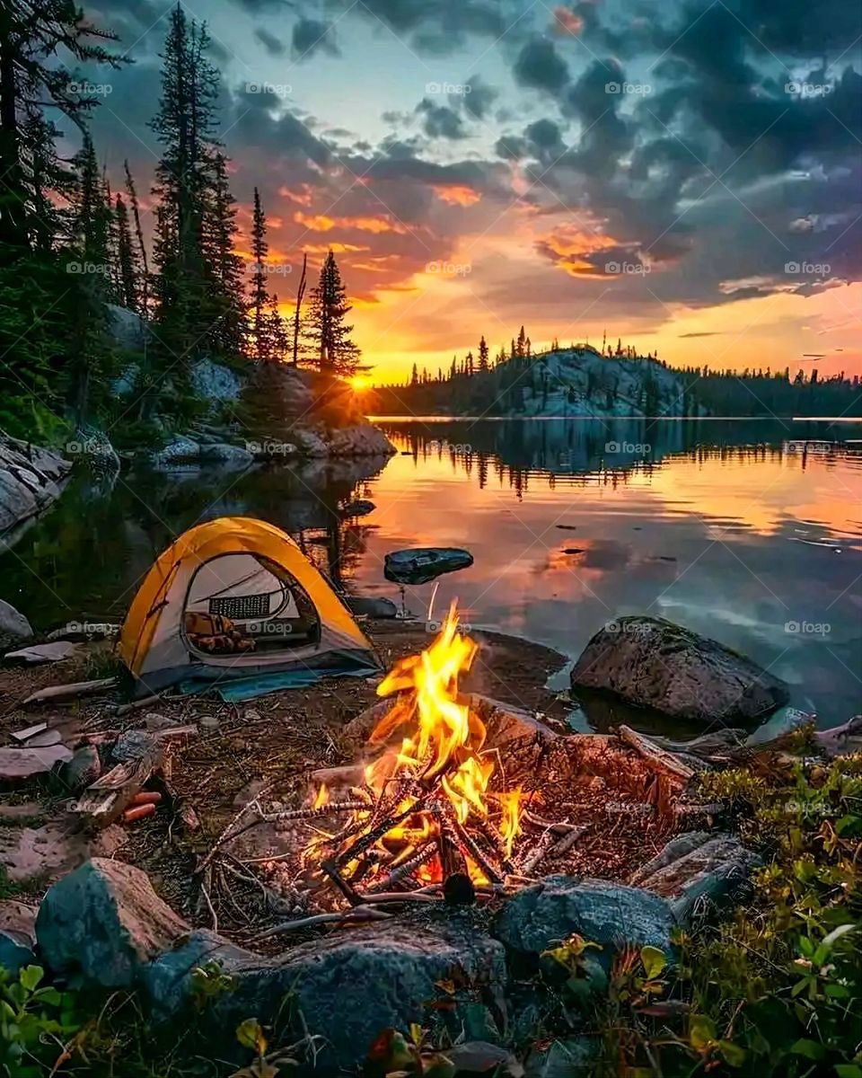 Glory be to God, the magnificent and picturesque view and the natural green trees are a view that is nothing more wonderful than it