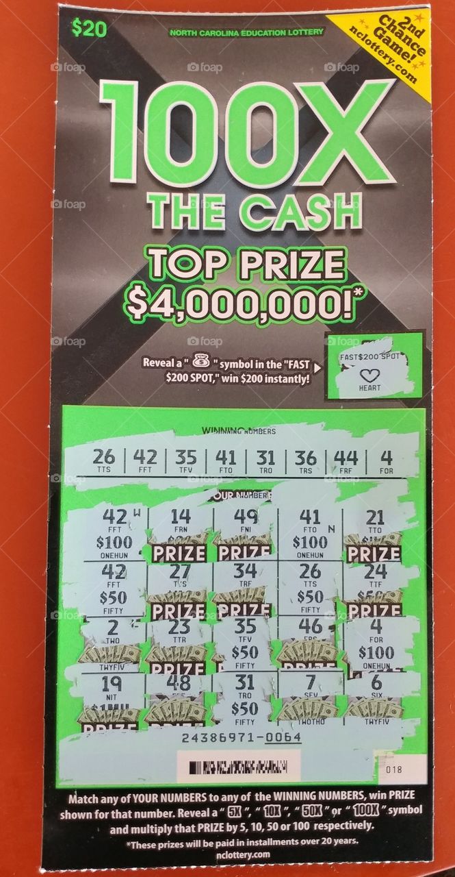 $500 Winning Scratchoff Ticket