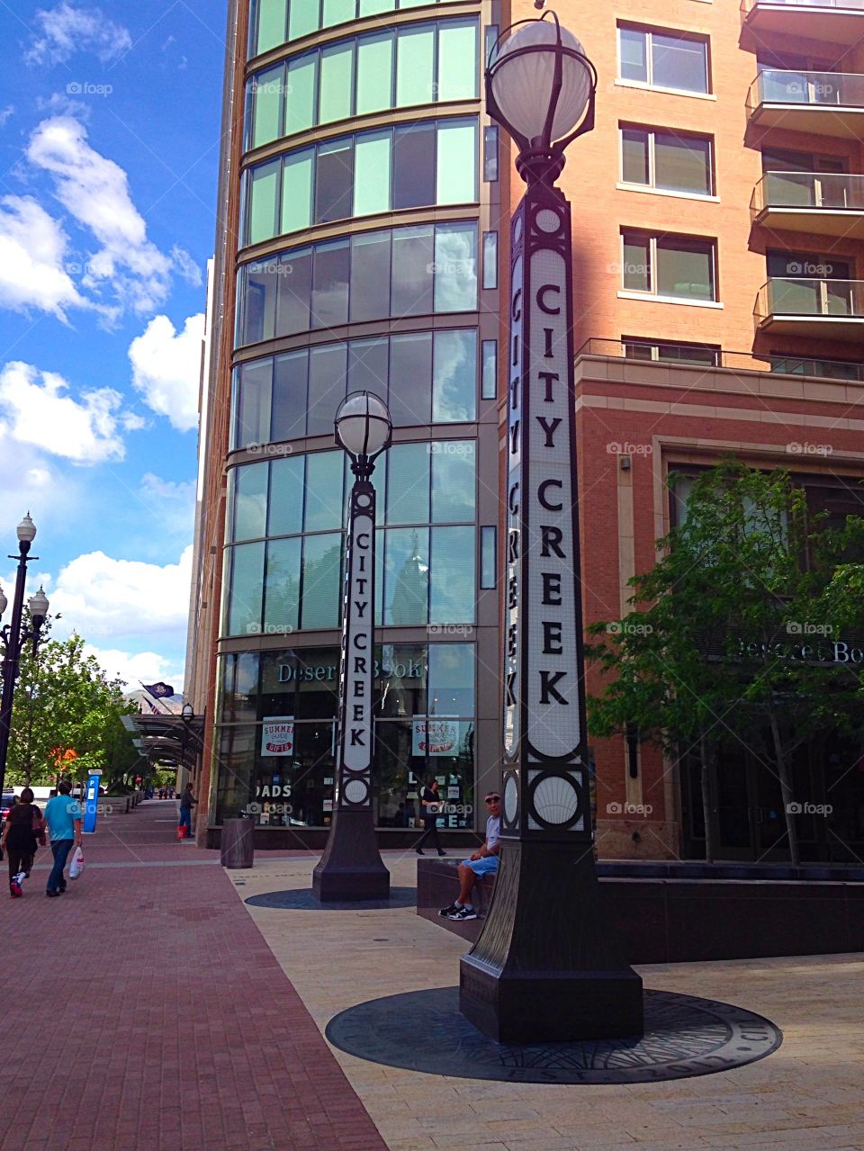 City creek mall . We learned that this very upscale outdoor shopping center was created by the church to control what went in by Temple Sq