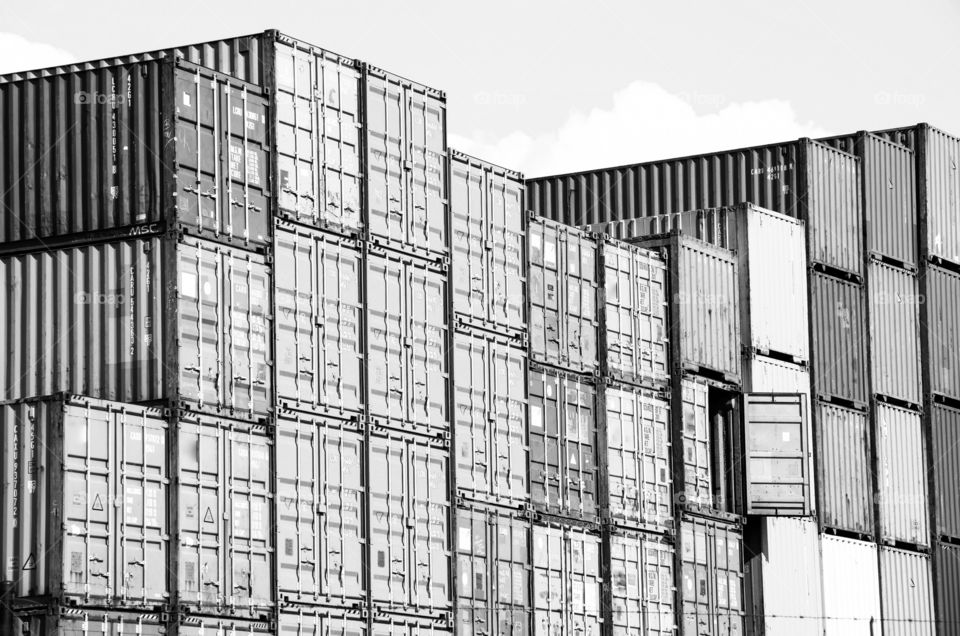 Containers at the port of Antwerp