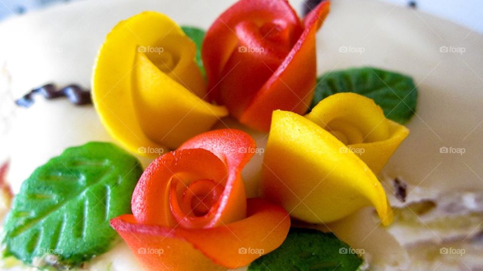 Marzipan flowers