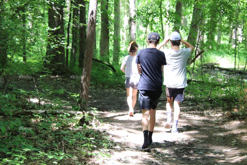 Kids on a hike