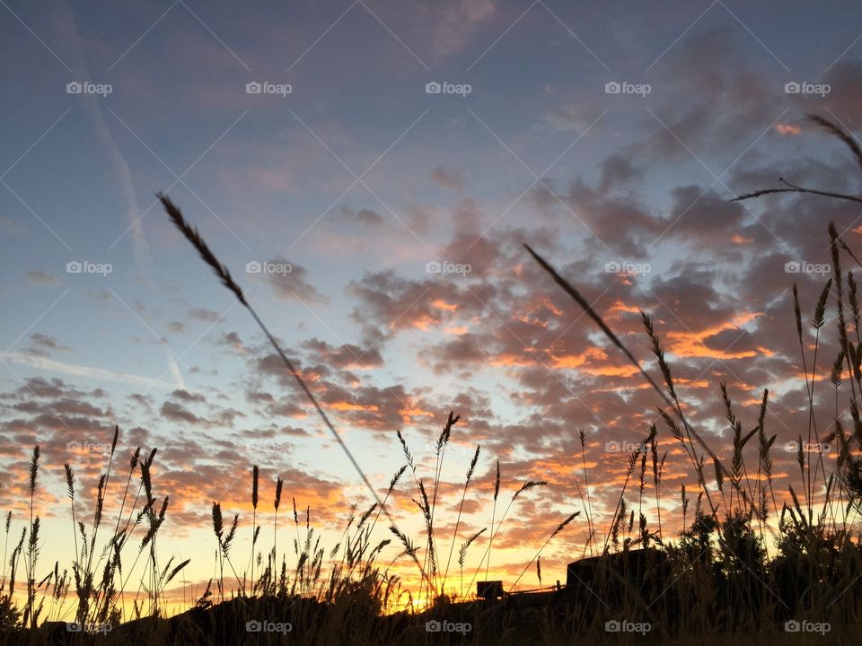 September Sunset. Beautiful September sunset over Wyoming