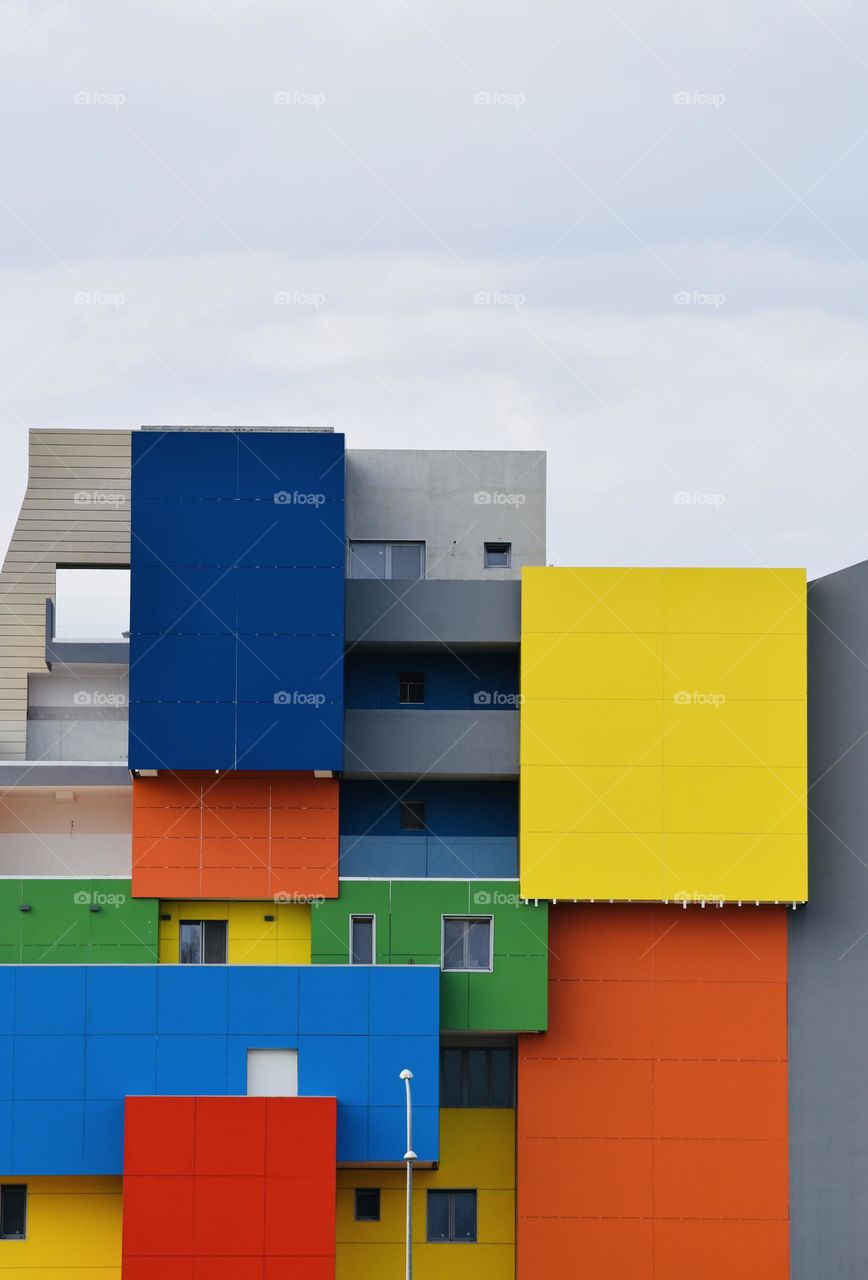 Multicolored building 