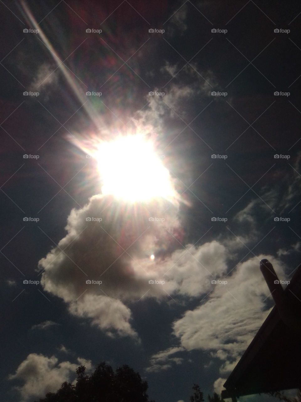 hiding behind the clouds