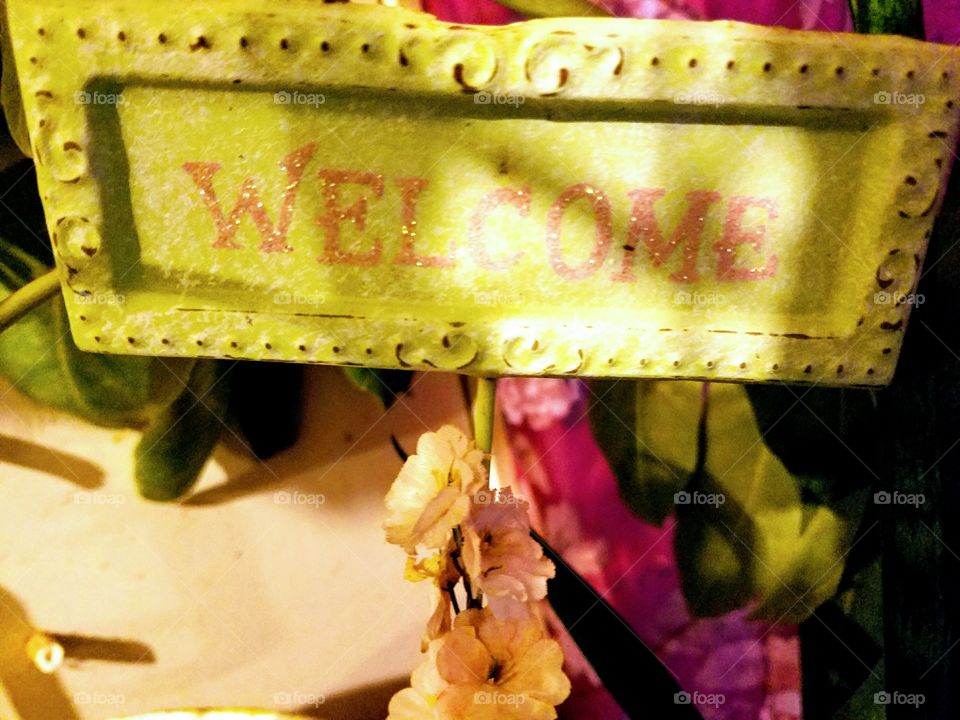 welcome sign