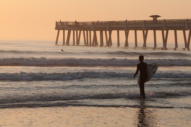 Surfing at the Pier