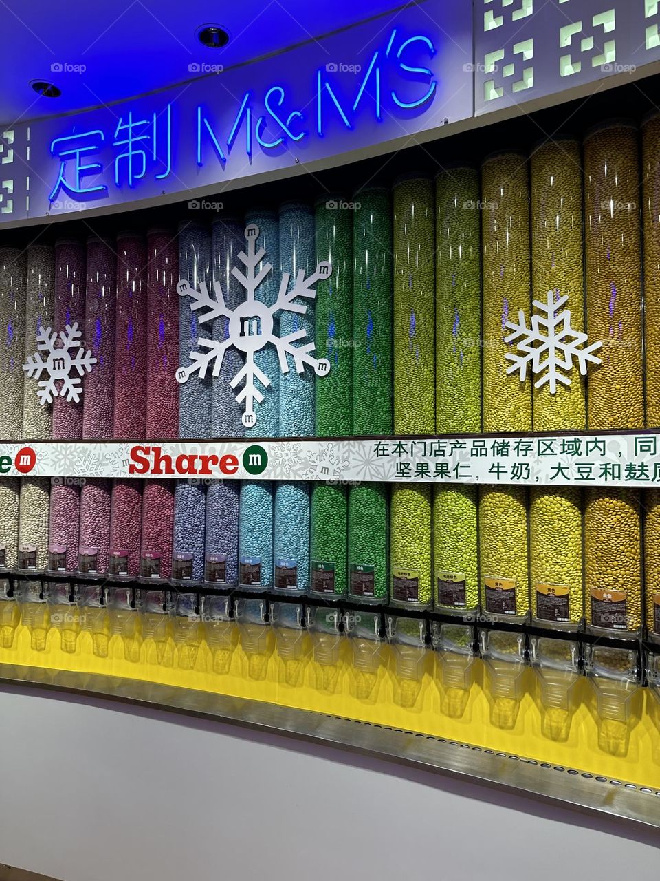 Colorful chocolate m&m’s rainbow color 