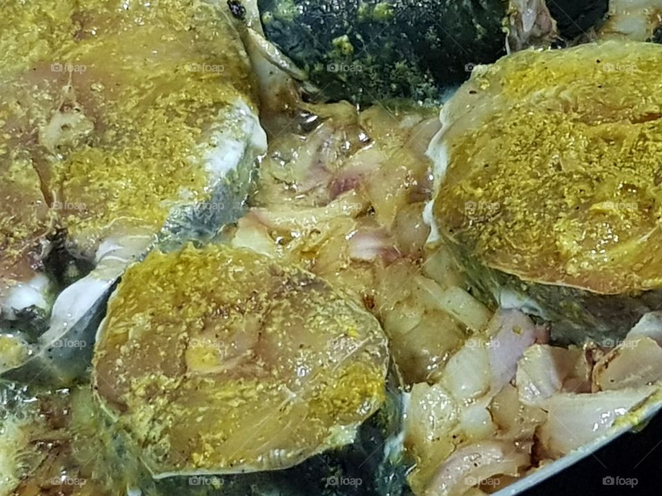 fish , food, seafood, onion, butter, cooking