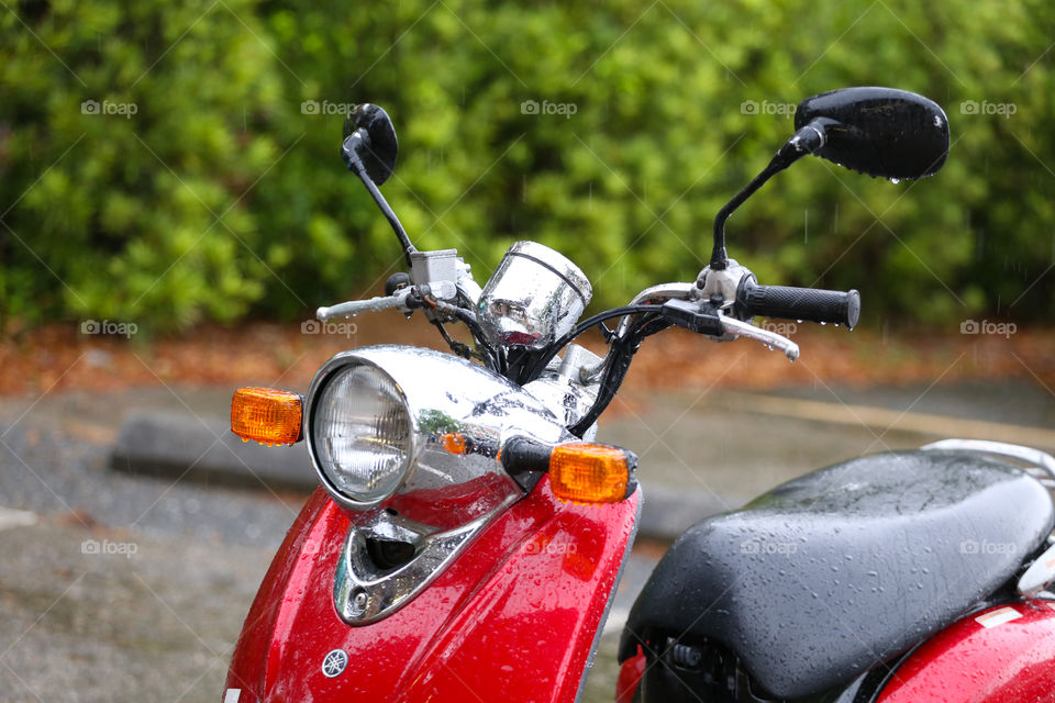 Rainy day on a motorcycle