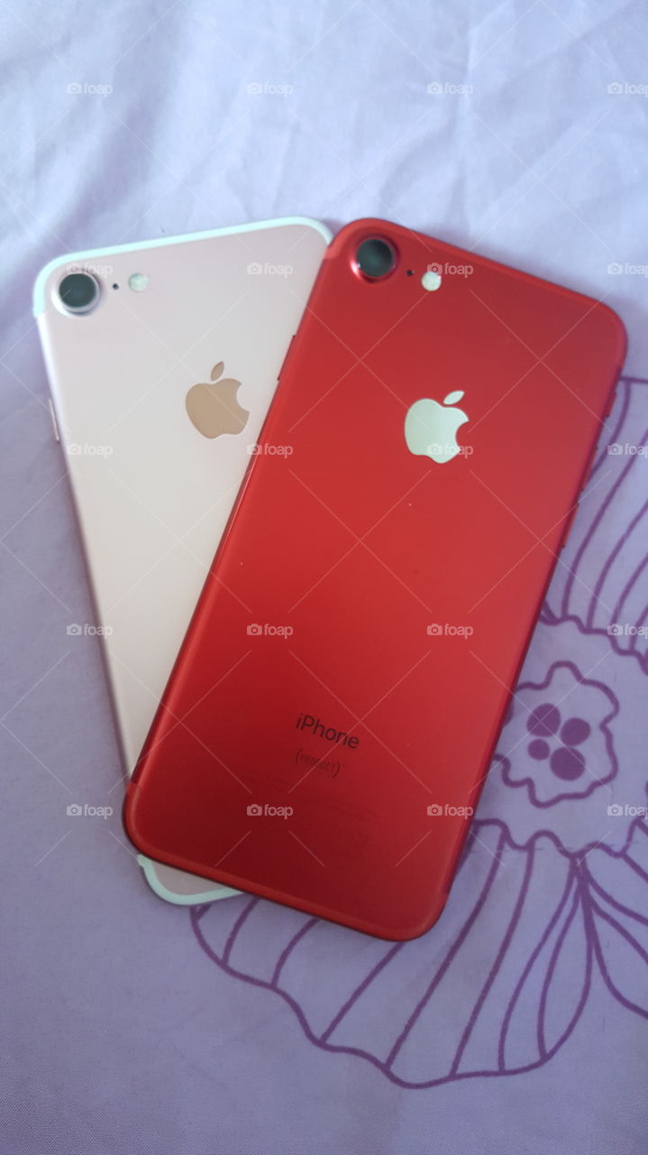 iphone pink and red