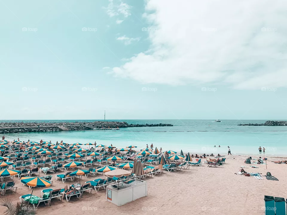 Landscape of a vacational beach 