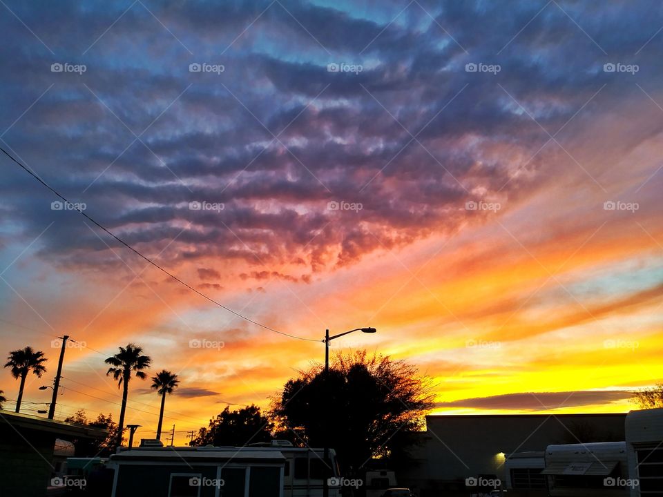 Stunning Sunset over Downtown Tucson 3/24