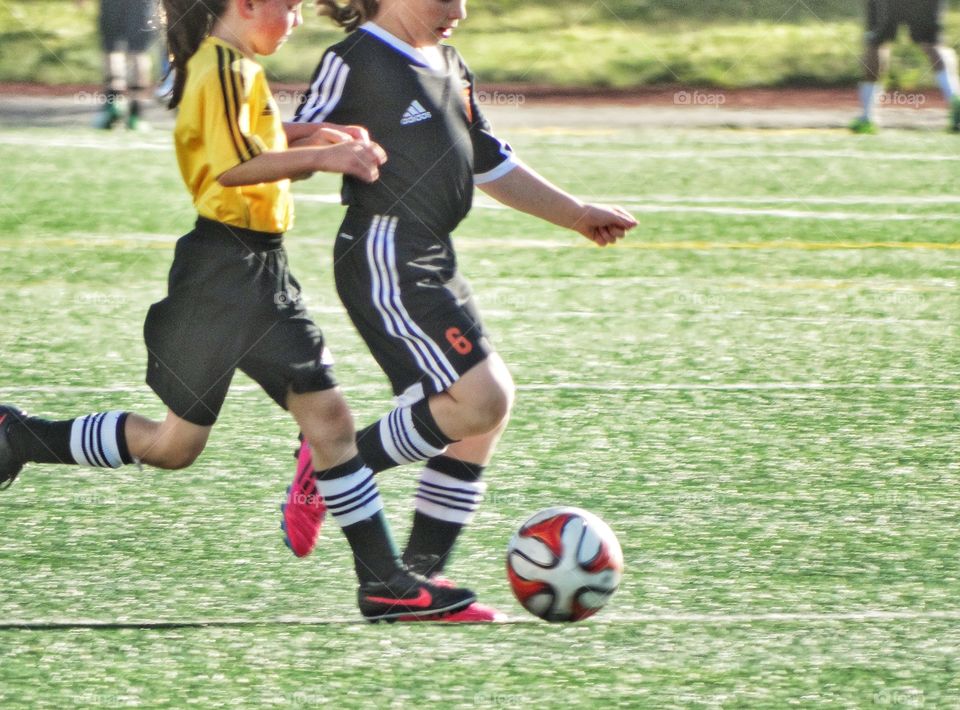 Girls Playing Soccer