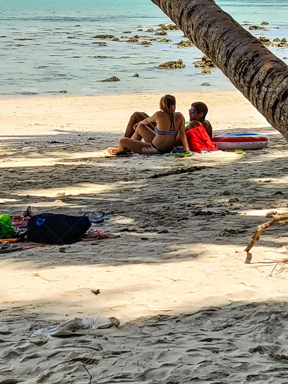 Summer on a beach are awesome just to relax and chill