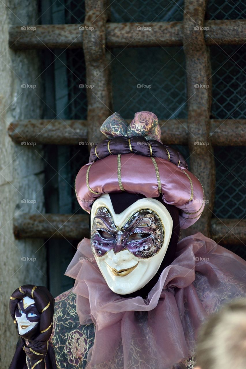 Carnival in Venice: Violet clown mask