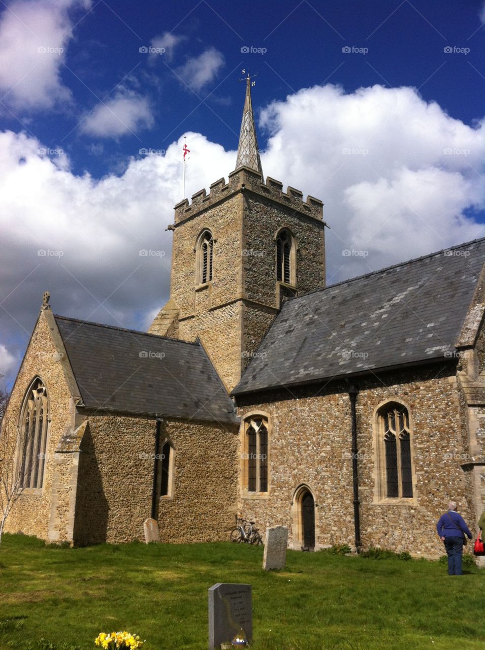 Thriplow Parish Church. A shot of Thriplow Parish church in Cambridgeshire. The tower dates from the 14th century. 