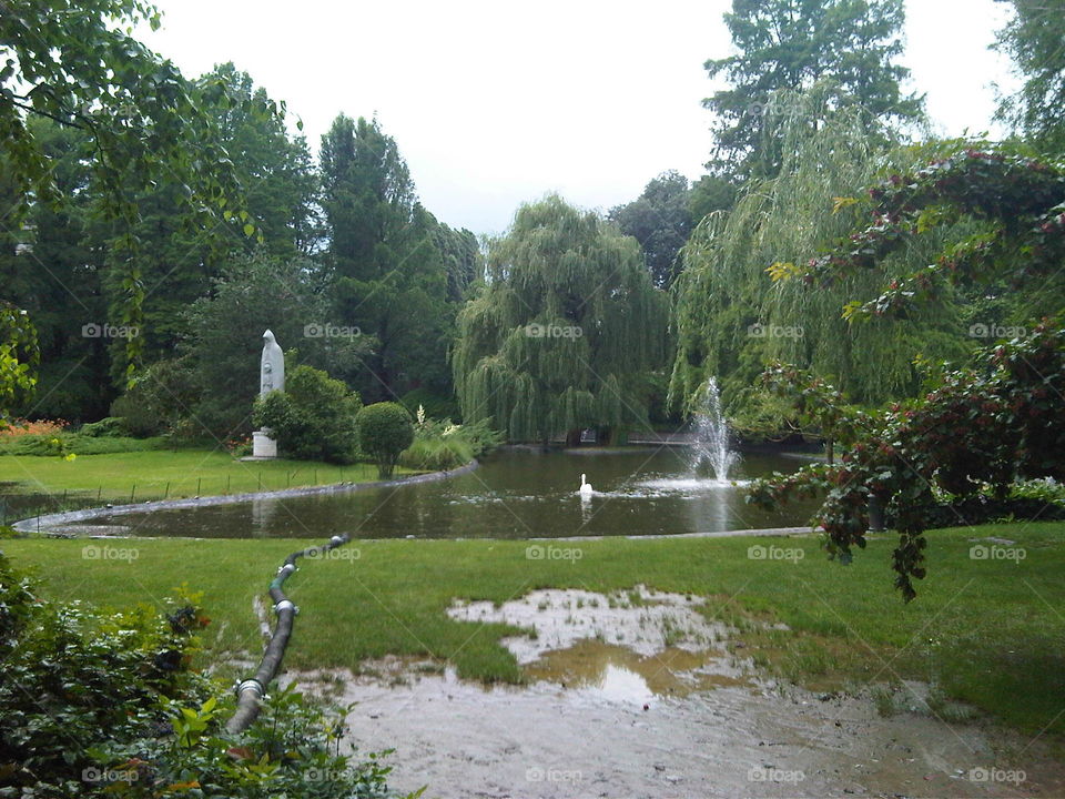 Dunavski park garden in centre of Novi Sad