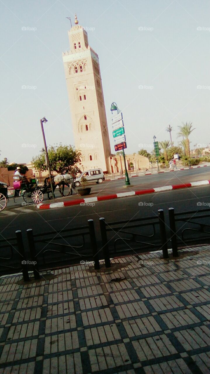 A shot in front of the Koutoubia Mosque in Morocco, emanating from my heart
