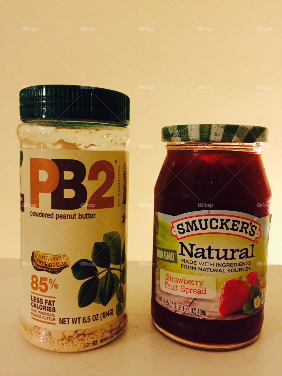 Peanut Butter Jelly Time. PB2 and natural jam 