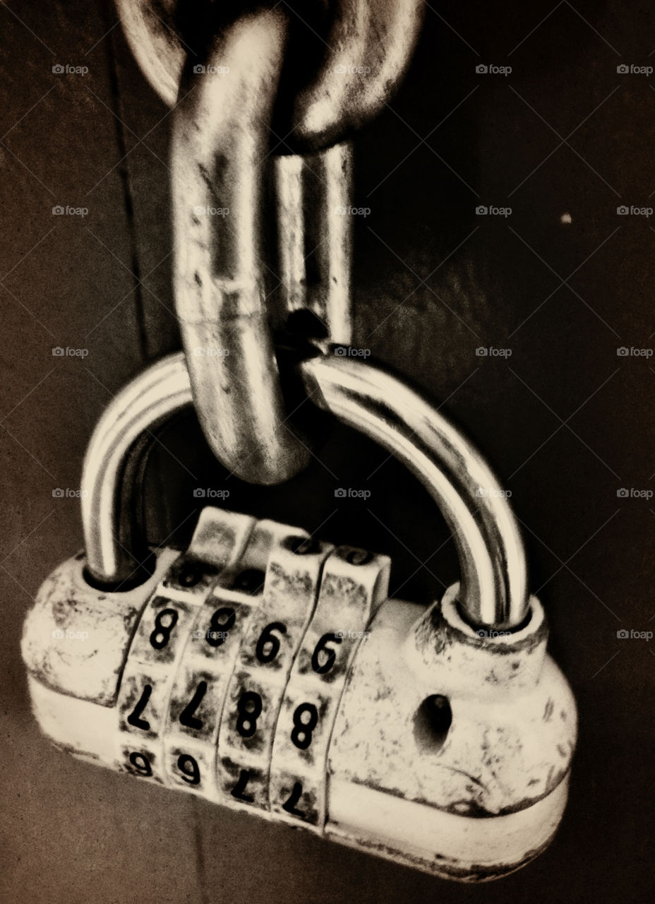 vintage lock numbers chain by probie15