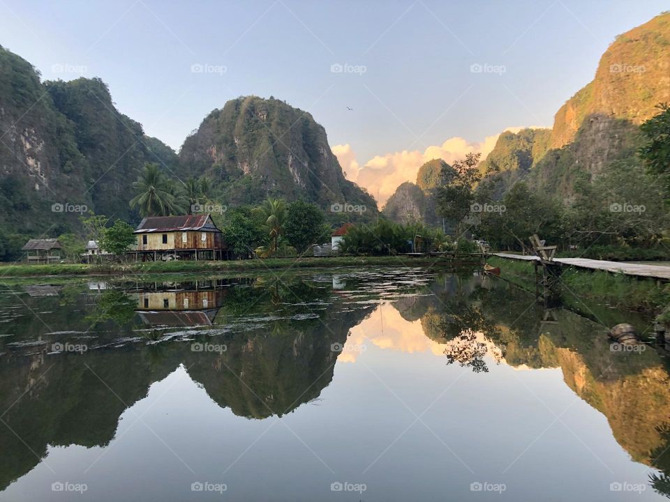Karst with reflection