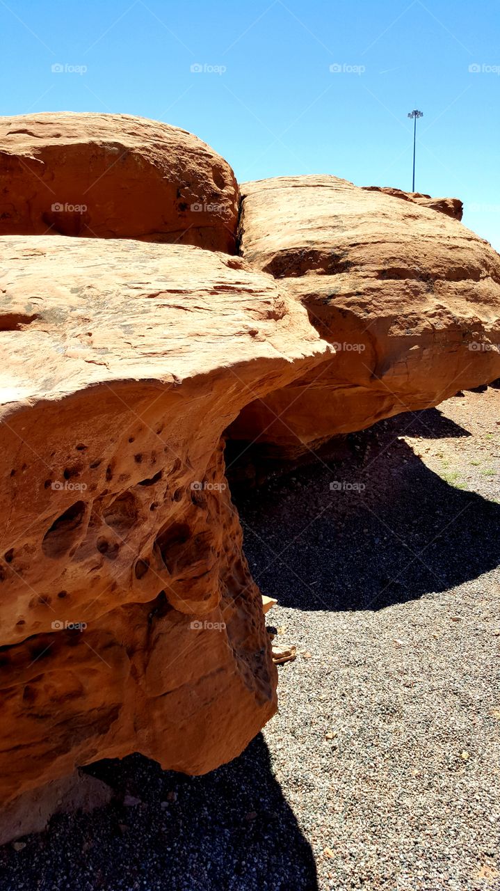 Arizona камни из глиняной породы и жара